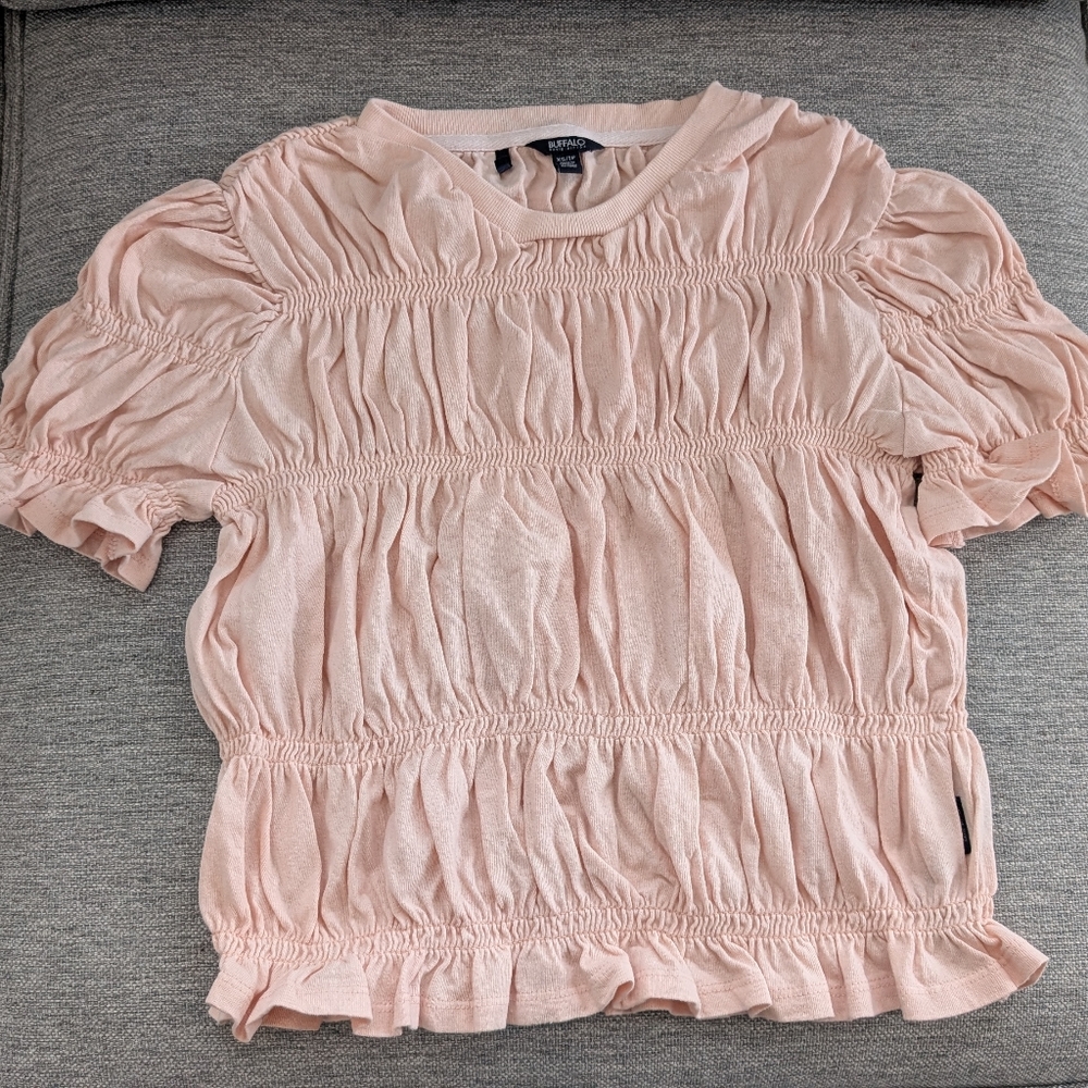 Buffalo David Bitton Blush Ruched Blouse